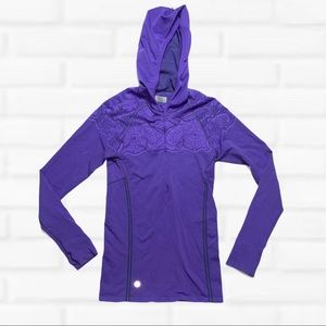Athleta purple athletic wear quarter zip sweater